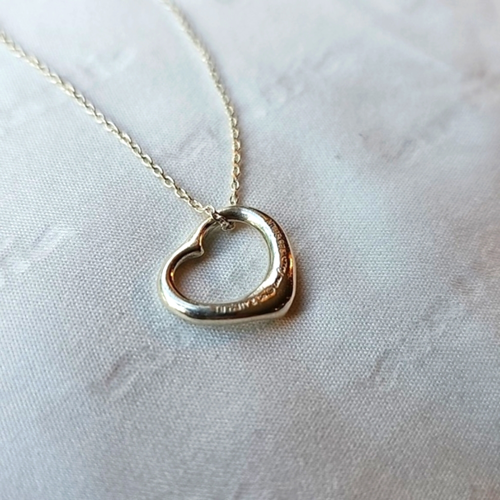 Tiffany & Co. 925 Silver Heart Pendant Necklace